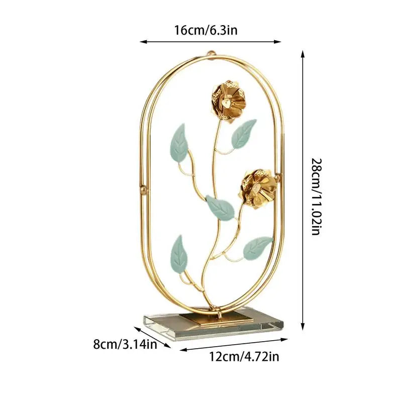 Gold Iron Flower Ornament